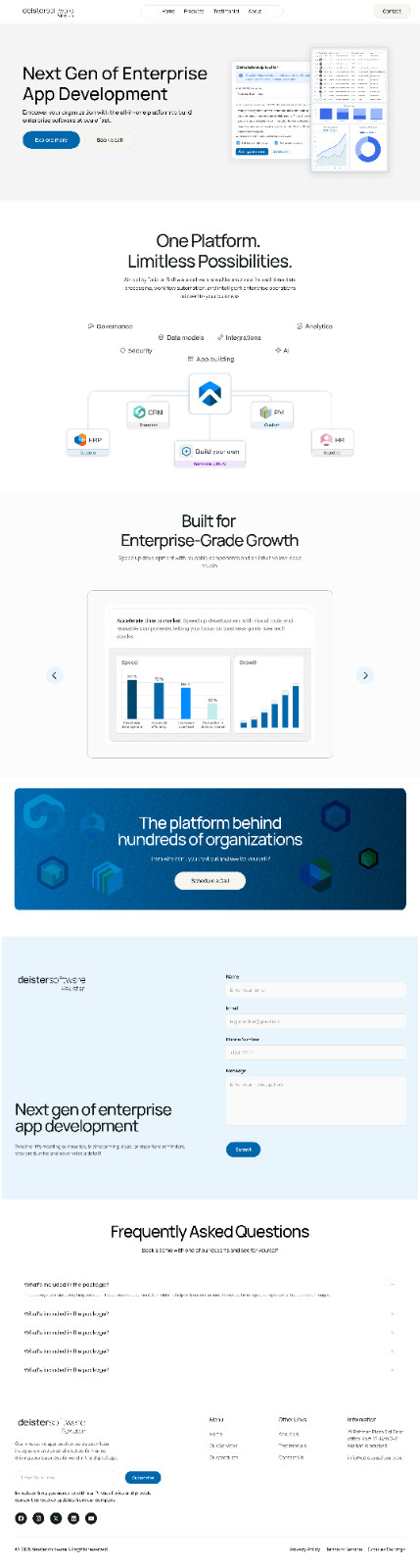 Enterprise App Development Website Template | SaaS Landing Page Modern Busines