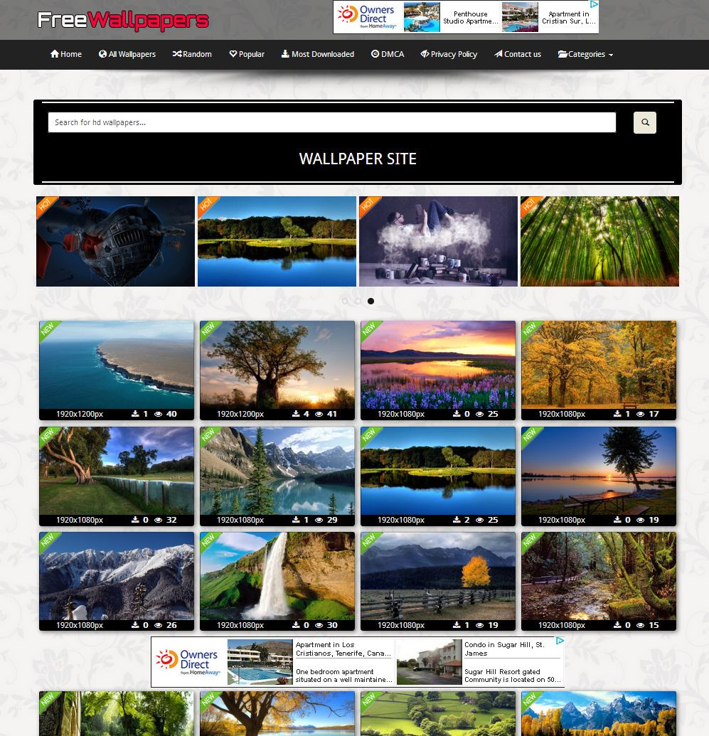 Wallpapers Download WebSite, Free Installation + Hosting
