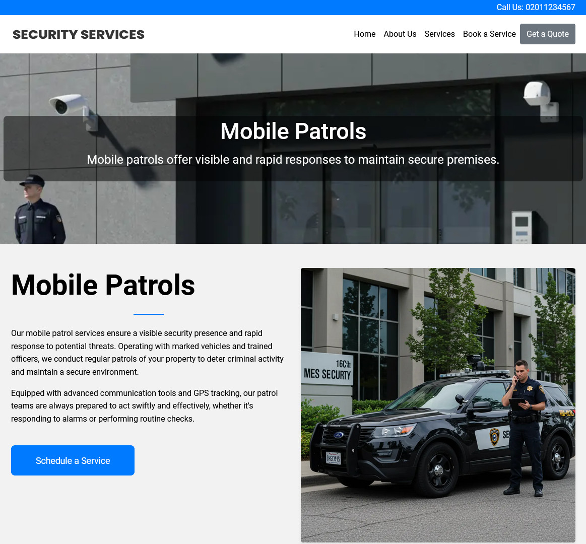 Security Services Business Website for sale | Ready-to-Use Professional Platform