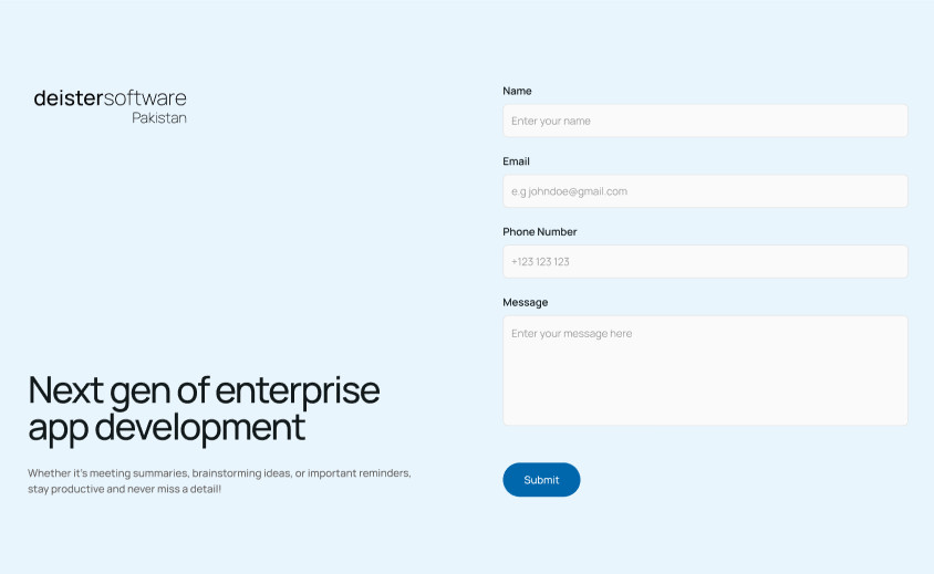 Enterprise App Development Website Template | SaaS Landing Page Modern Busines
