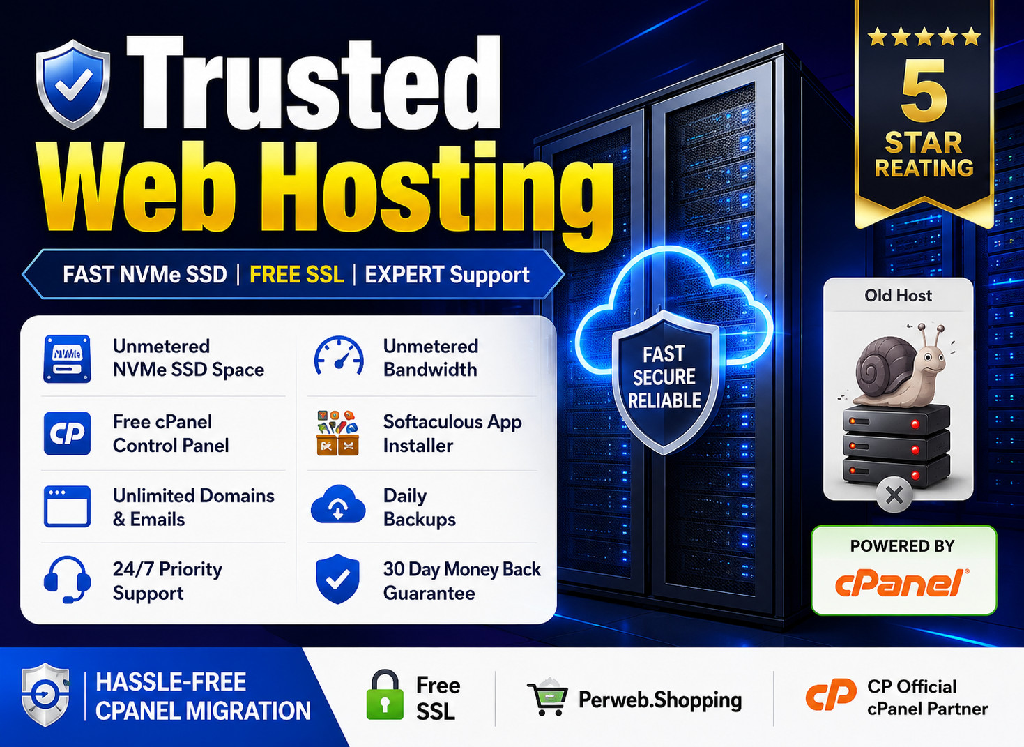 Trusted Web Hosting – 🛡️Unlimited Fast SSD | Emails | 24/7 Best Help $14.99/Yr