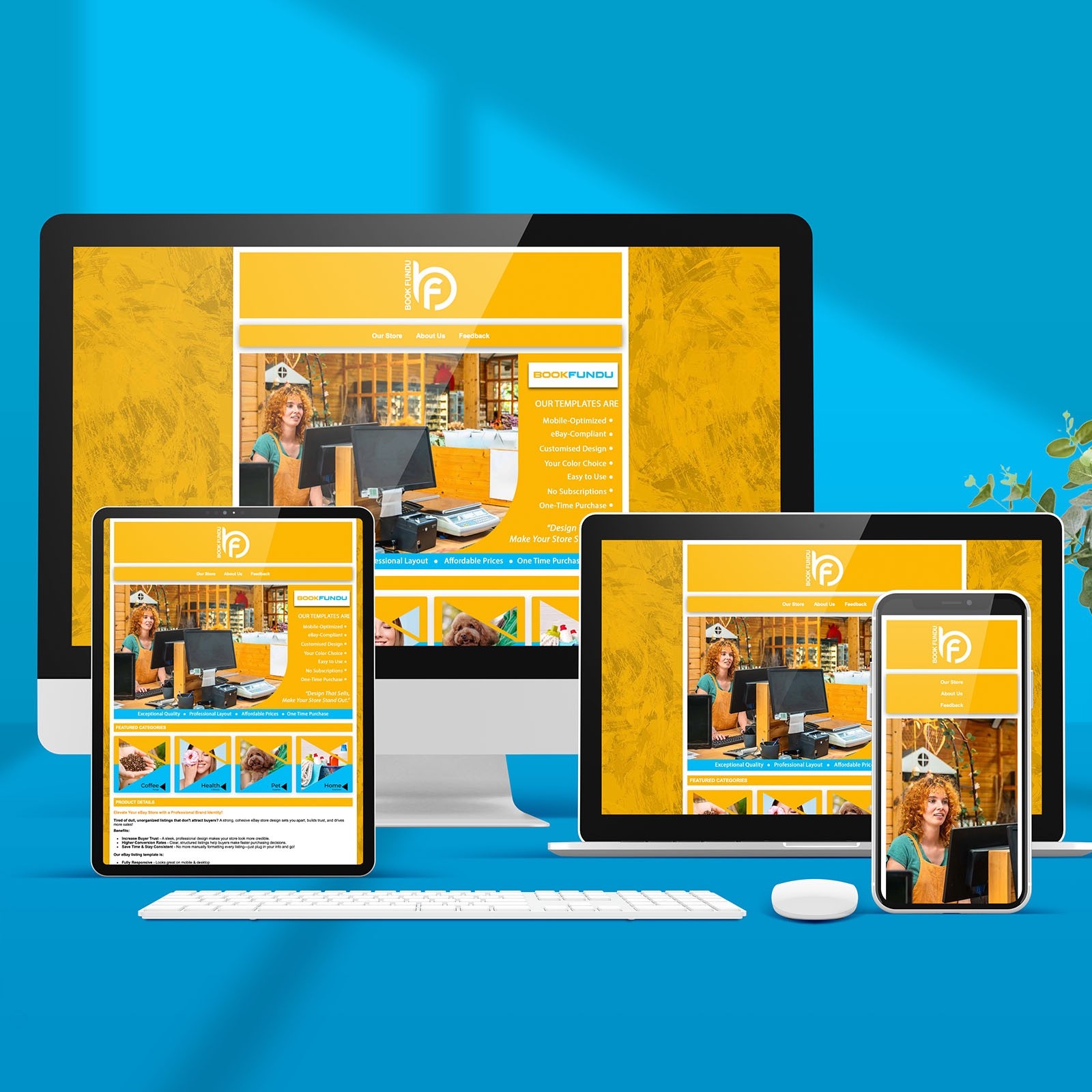 Professional eBay Template | Custom Colours | Mobile Ready | No Subscription
