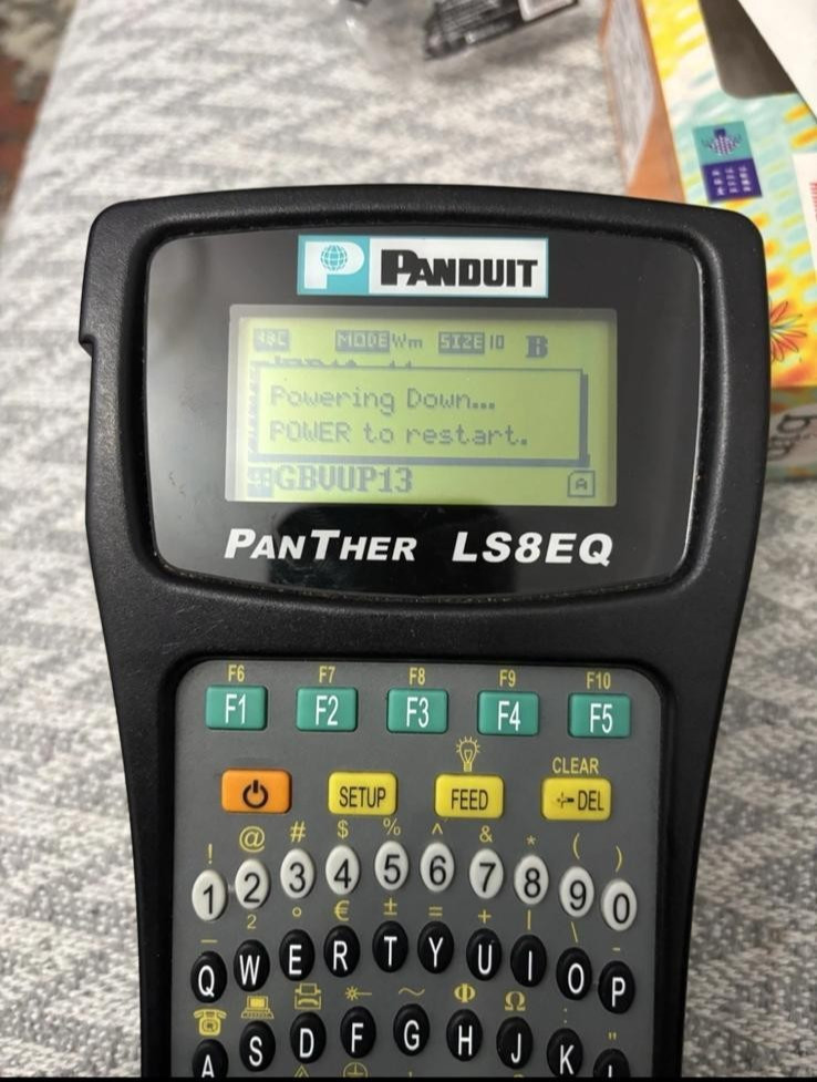 Panduit Panther LS8EQ Hand-Held Thermal Transfer Printer Not Ship To USA