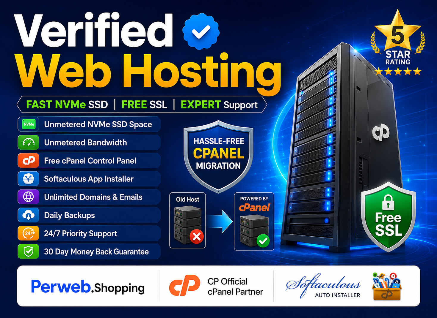 Verified Web Hosting – Unlimited SSD | Free SSL | Unlimited Websites – $14.99/Yr