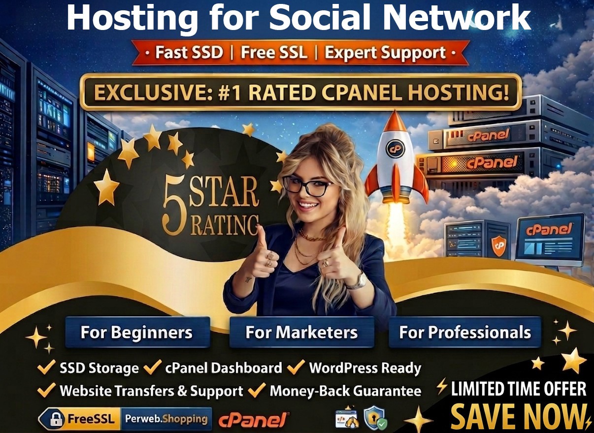 Hosting for Social Network – 🌐Unlimited Fast SSD | SSL | Support | $14.99/Year!