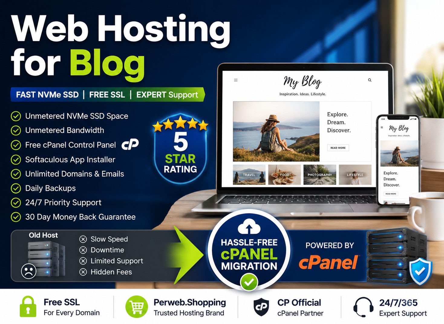 Web Hosting for Blog – ✍️ Unlimited, Emails & Add-on Sites | Only $14.99/Year!