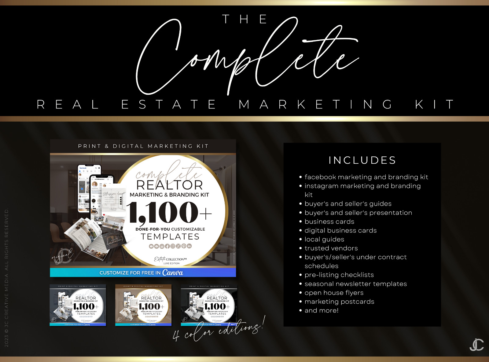 21 Real Estate Marketing Reels. VOL. 1 – Canva Video Templates (Brown / Black)