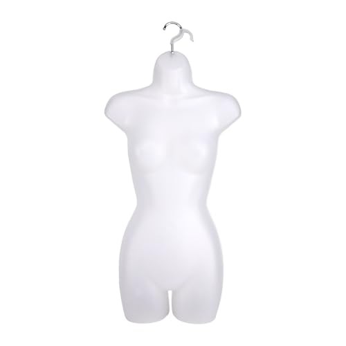 SSWBasics Female Mannequin Torso Hanging Display Form Women’s Sizes 5-10 Frosted