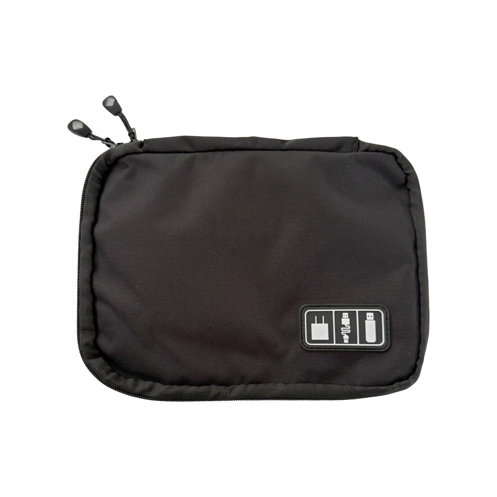 Storage Bag Mobile Phone Data Cable Portable Large Mesh Pocket Two-Way Zipper