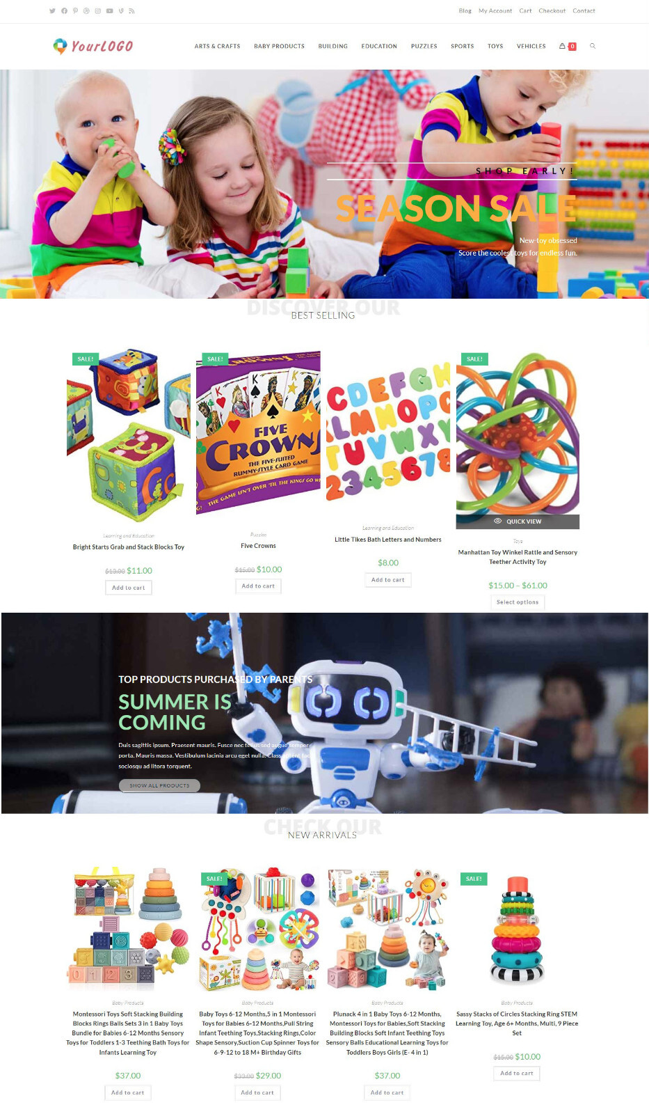 Toys Games Store – Amazon Affiliate + eCommerce Website + Free Hosting