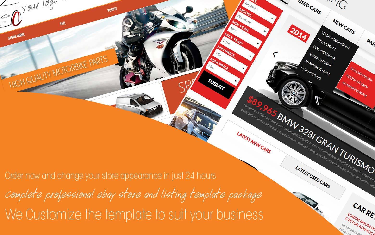 Ebay store and Listing Template eBay template design services