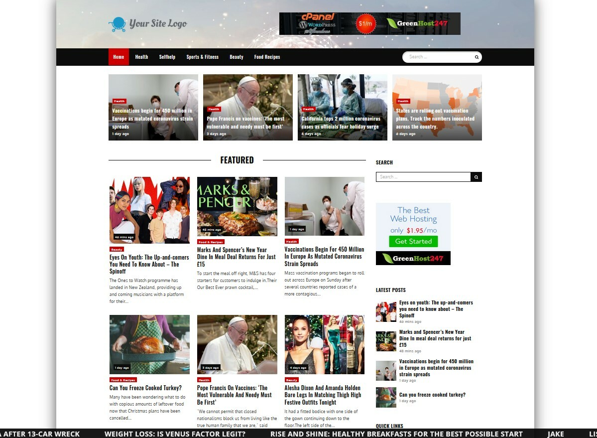 Autopilot HEALTH News Website + Free installation + Hosting