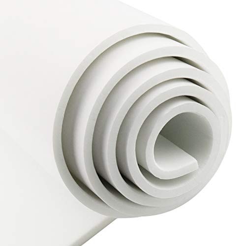 Neoprene Foam Insulation Sheet 1/4″ Thick Adhesive Rubber Roll Soundproof White