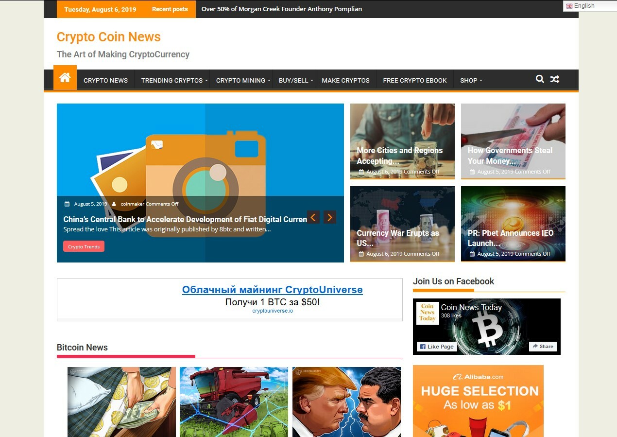 Online Crypto News WebSite + Free Hosting
