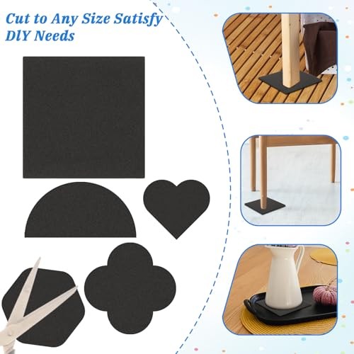 22 Pcs Adhesive Foam Padding 4×4 Inch Black Self Stick Neoprene Rubber Sheets