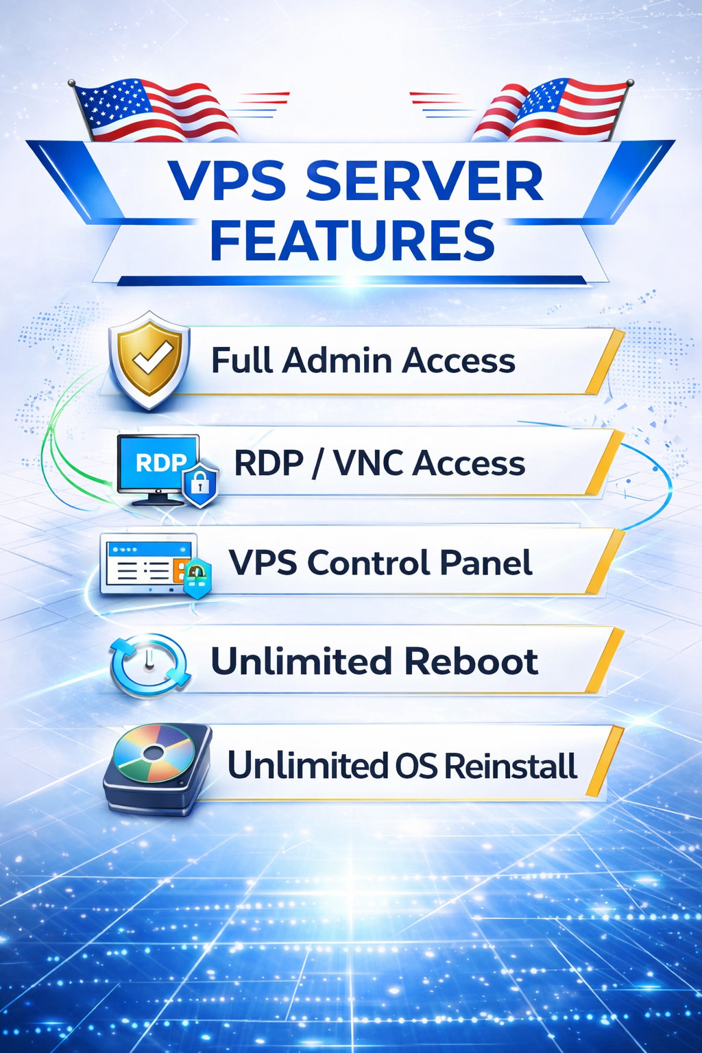 Windows VPS RDP Server 8GB RAM 150GB SSD 1 Year Fast Remote Desktop Hosting