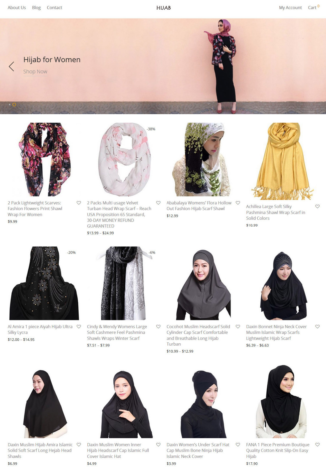 Hijab Store Website – eCommerce + Amazon Affiliate + Free Hosting