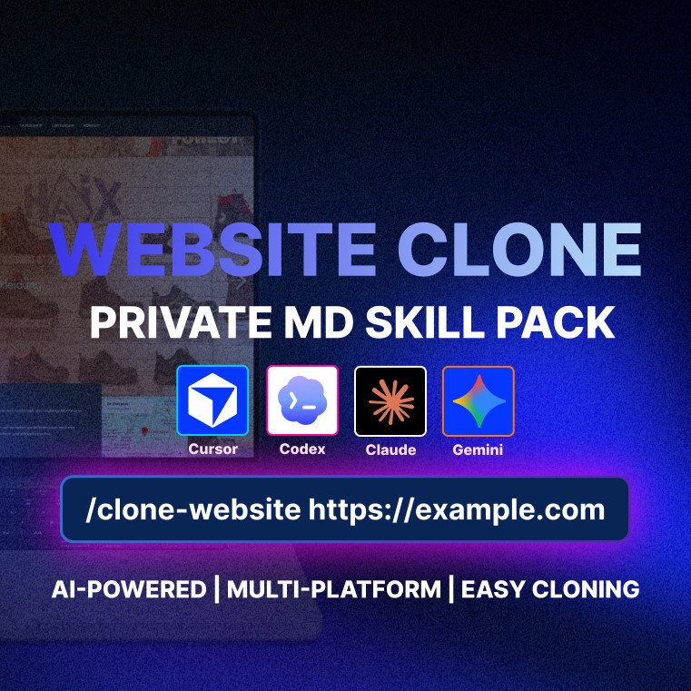 Ultimate AI Website Cloning Skill for Cursor, Codex & AI IDEs