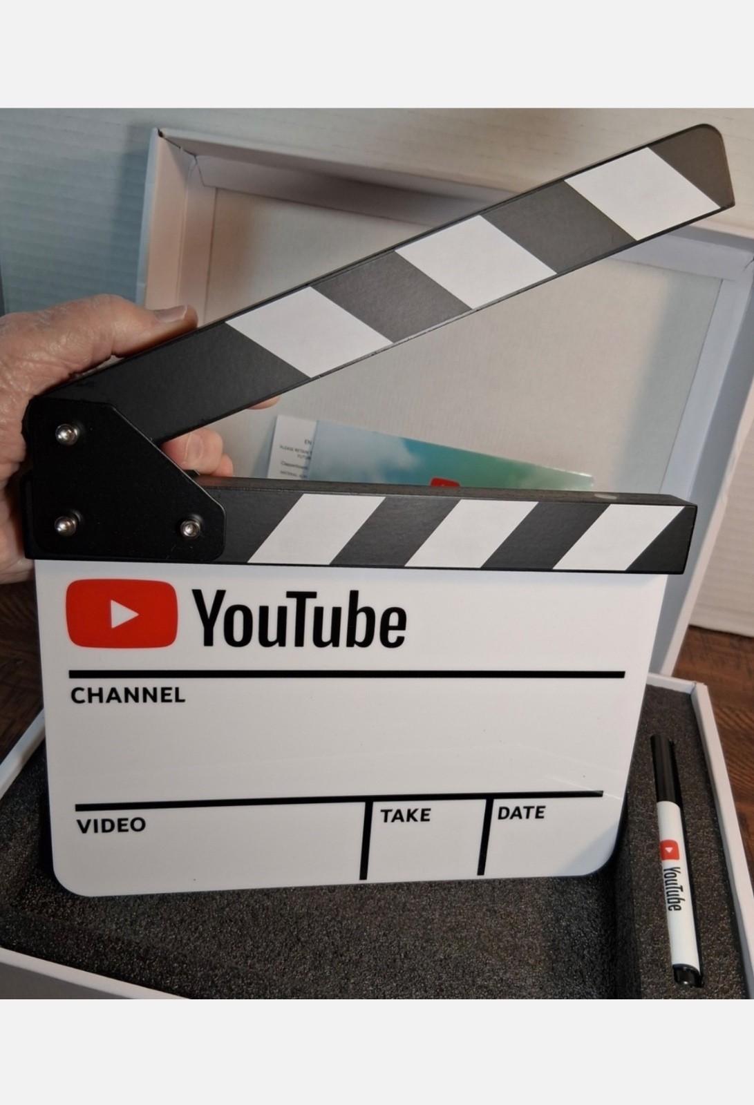 Official Youtube Partner Perks Clapboard Limited Edition Clapper Board Slate New