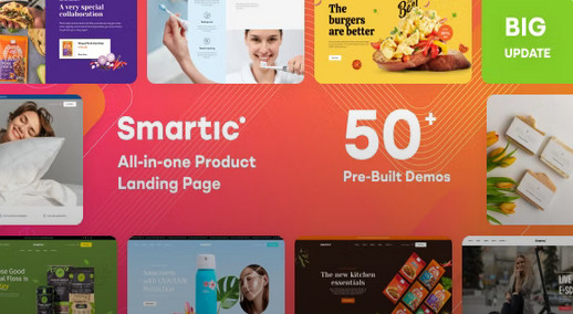 Smartic – Product Landing Page WooCommerce Theme + 3 Premium Products as a GIFT