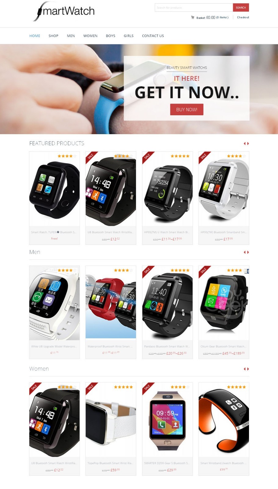 Amazon Affiliate Store – Smart Watch Website + eCommerce