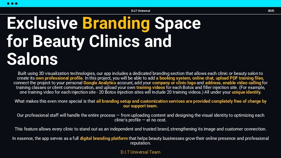 3D Web Application (Training-Botox and Filler)