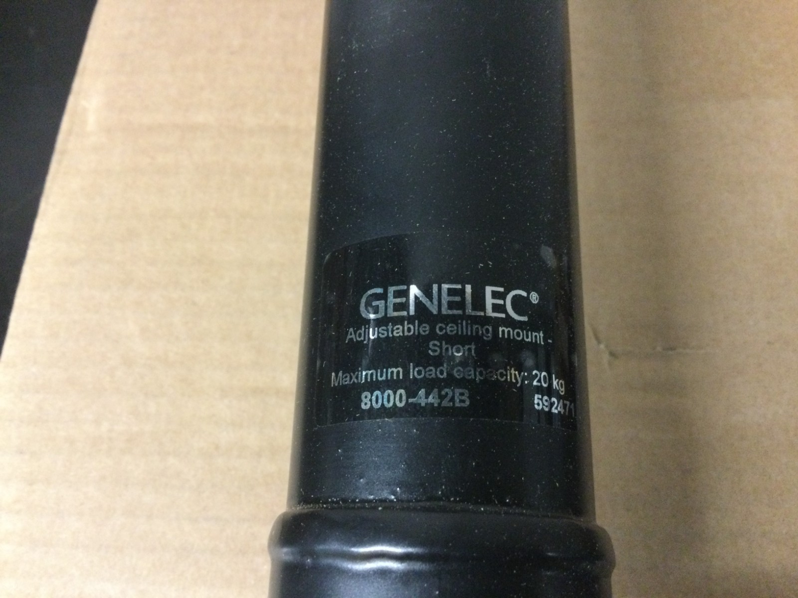 Genelec 8000-442B Adjustable Ceiling Mount Short Black 20kg Load NEW Open Box