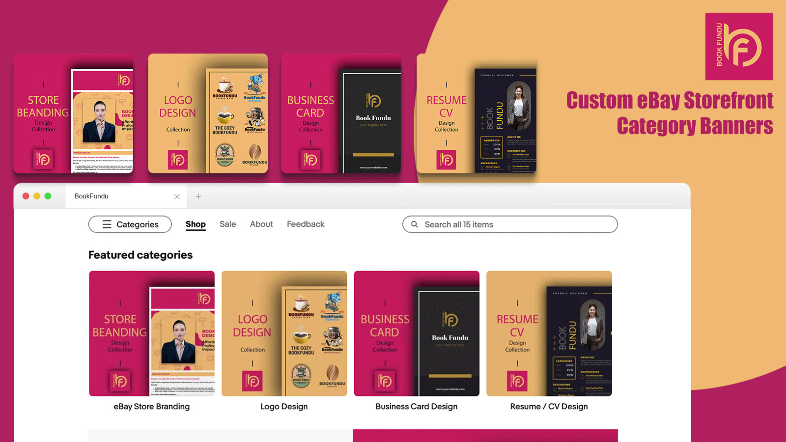 Premium eBay Template | Custom Listing Template | eBay Store Design | Billboard