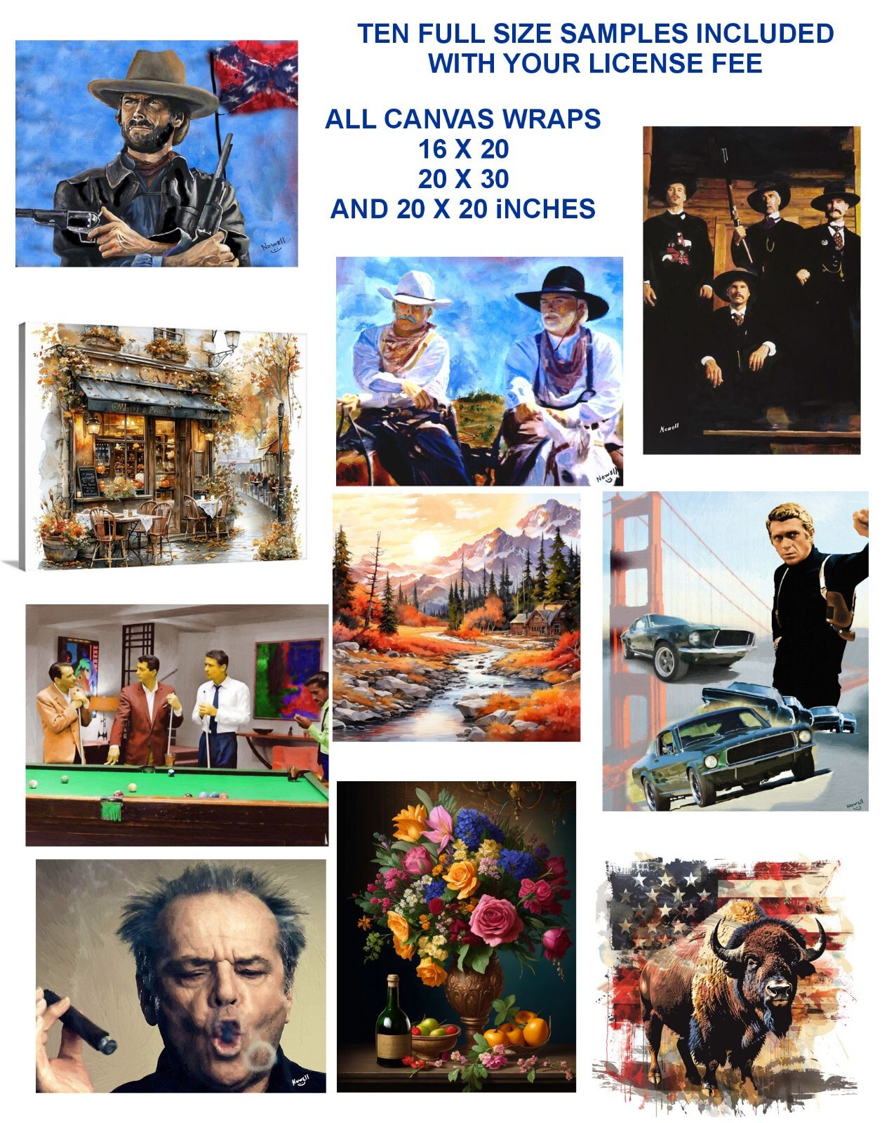HOME BASE FINE ART BUSINESS Work From Home Selling Canvas Wrap Art Prints Poster