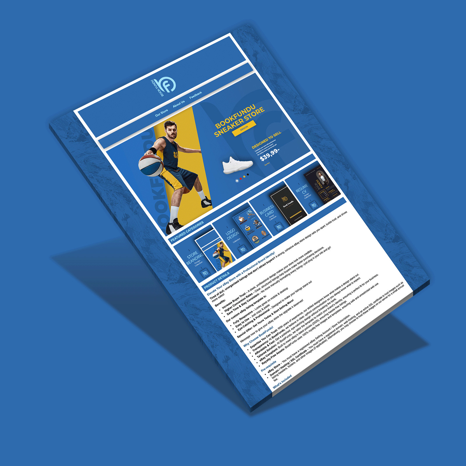 eBay Store Makeover for Shoe Sellers | Bold Sneaker Branding & Listing Template