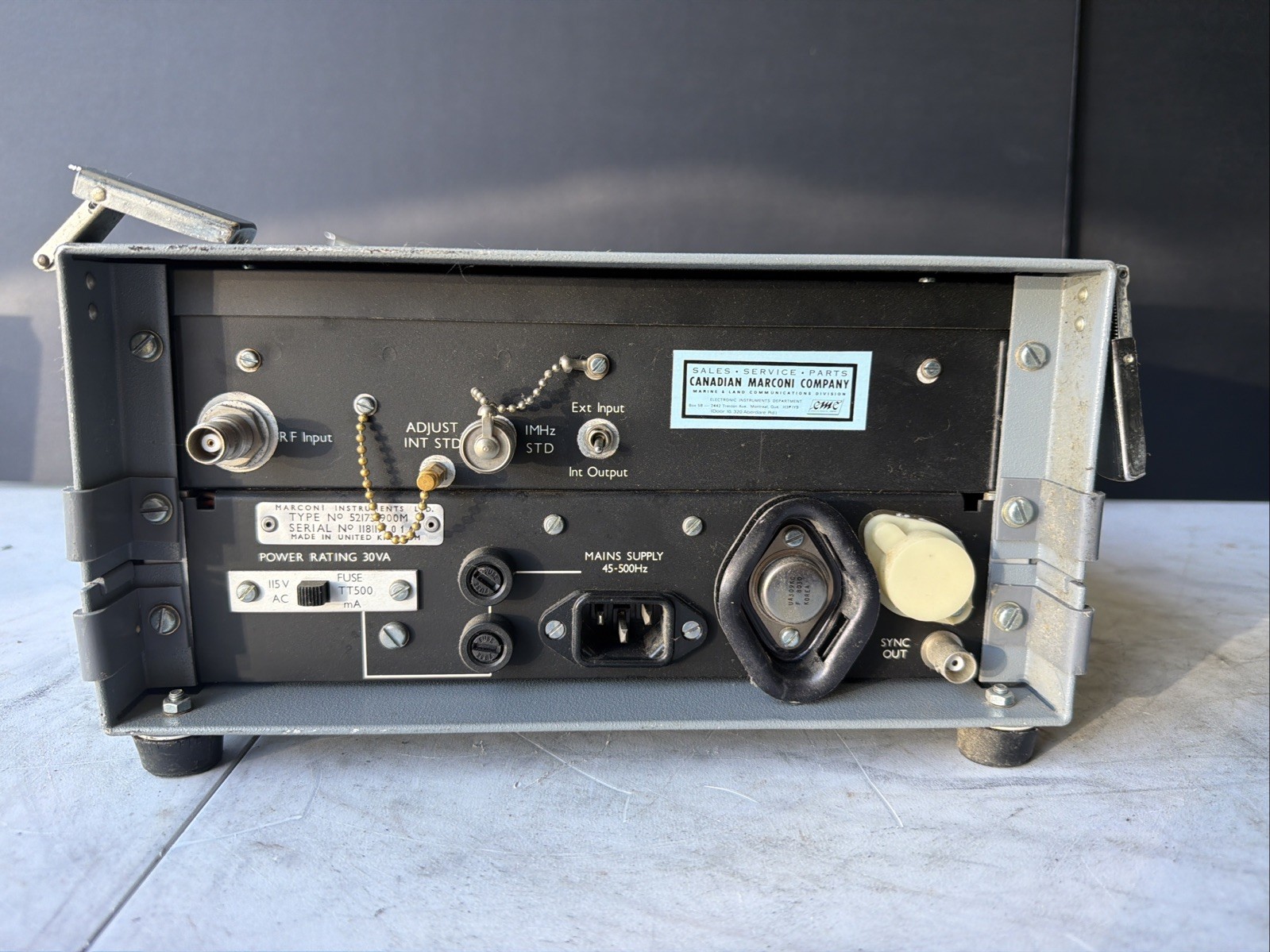Marconi TF2173 Digital Synchronizer 1MHz RF Standard Instrument