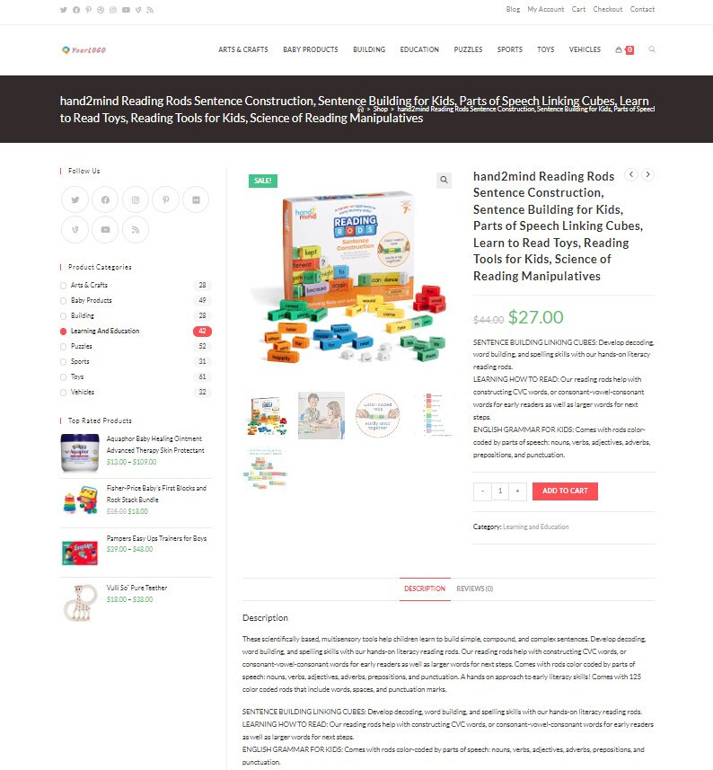 Toys Games Store – Amazon Affiliate + eCommerce Website + Free Hosting