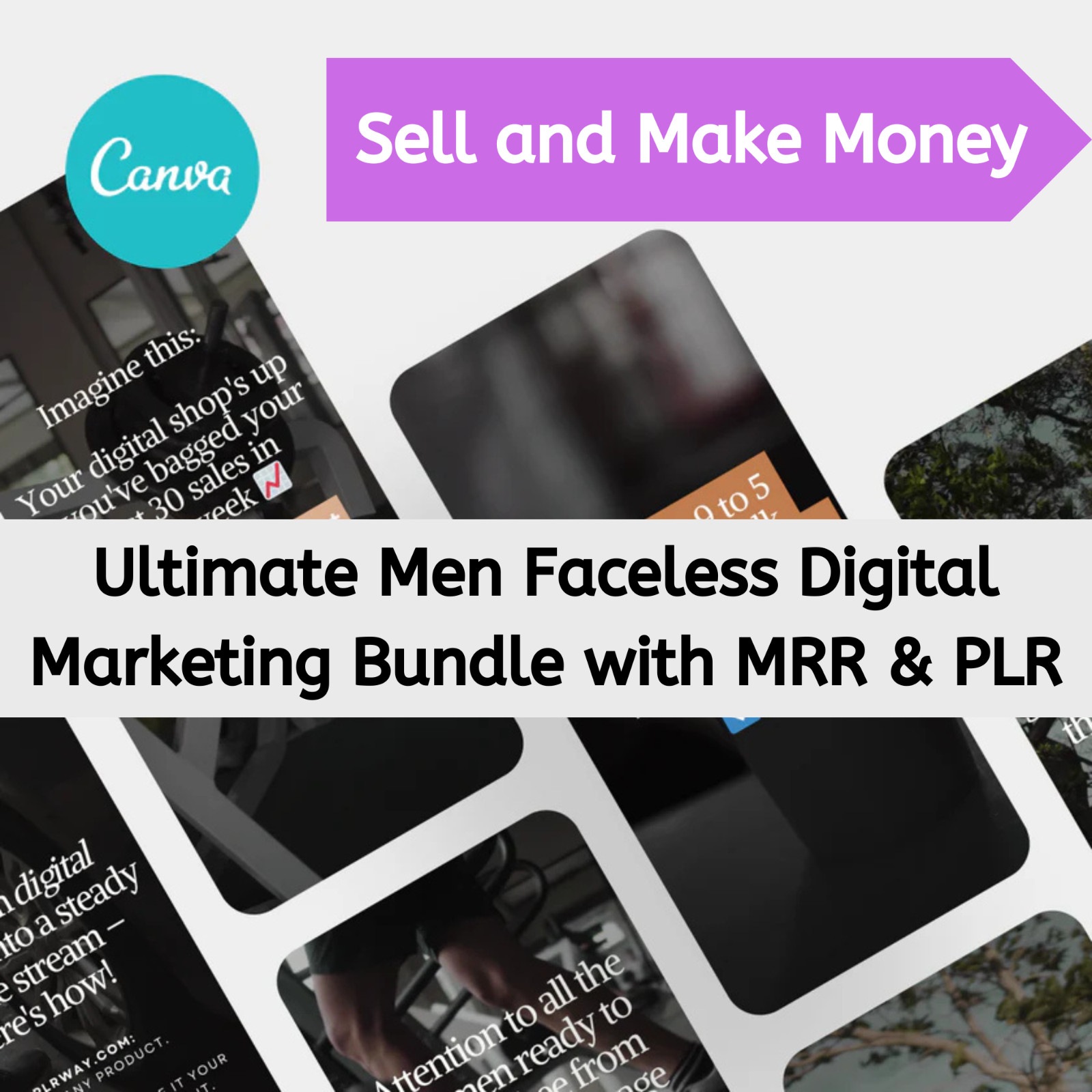 Ultimate Men Faceless Digital Mega Marketing Bundle with MRR & PLR – 75+ Reels
