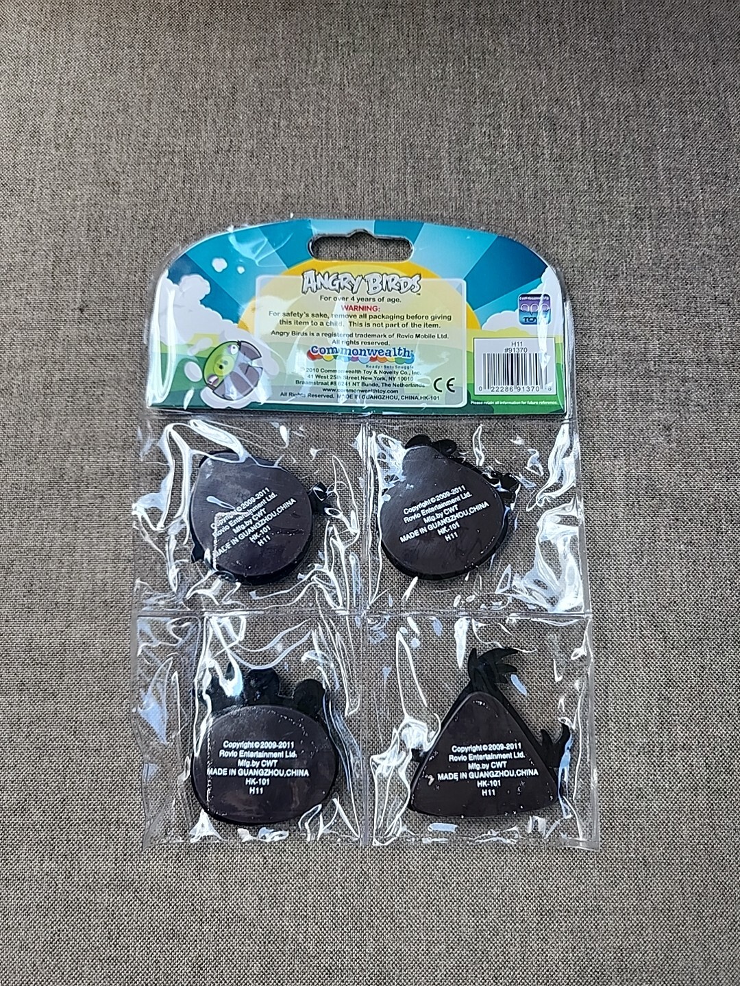 NIB Angry Birds Classic 2″ Lazer Cut Magnets Four Pack | 2011 3″ CWT Collection