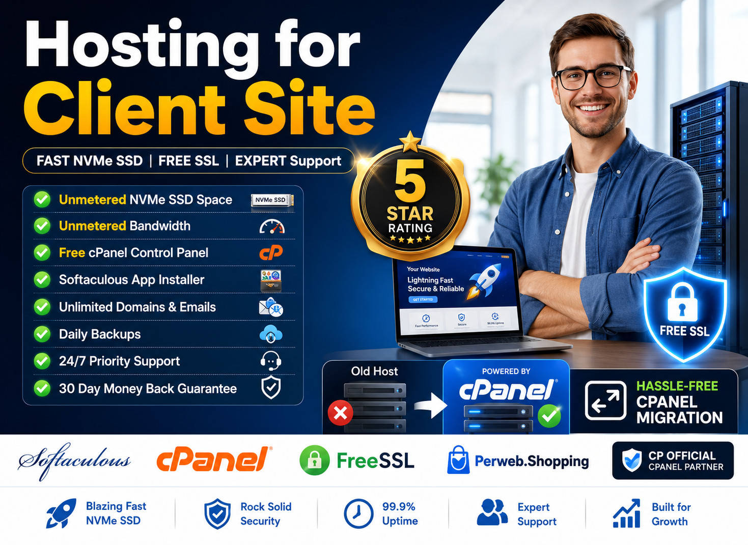 Hosting for Client Site⚡Unlimited SSD, Free SSL, 24×7 Support – Only $14.99/Year
