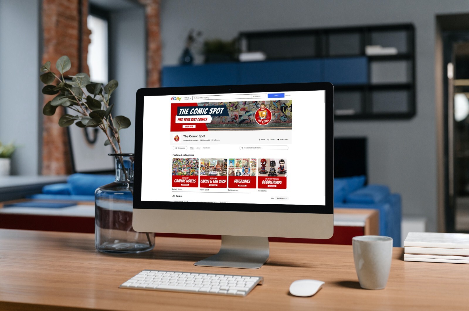 ebay store listing template logo design and 60 sec video Furniture Home interior
