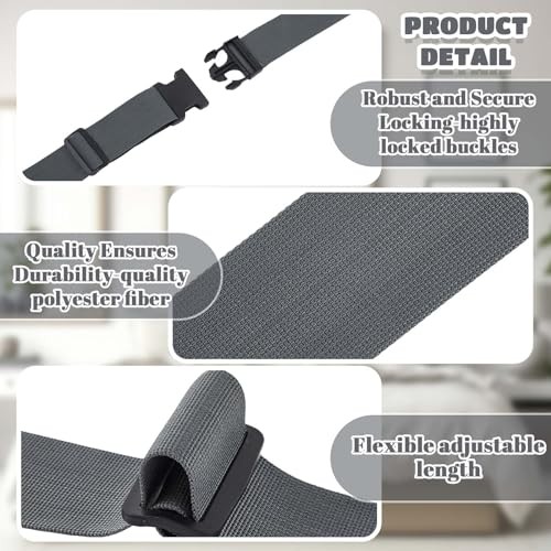 2 Pack Mattress Moving Straps Adjustable Packing Belts for Twin & Full Size 60in