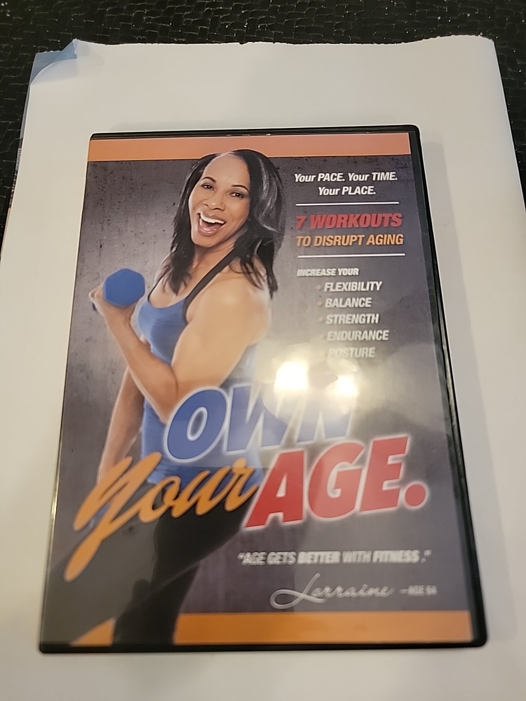 Own Your Age Workout DVD By Lorraine–7 Wotkouts To Disrupt Aging-exc Condition