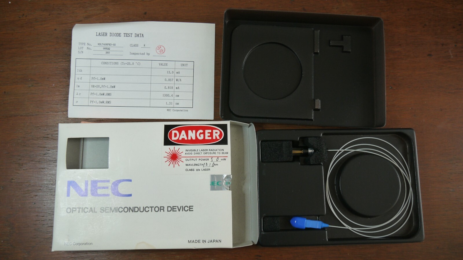 NEC NDL7408PKD-92 LASER DIODE COAXIAL MODULE WITH SINGLE MODE FIBER Japan