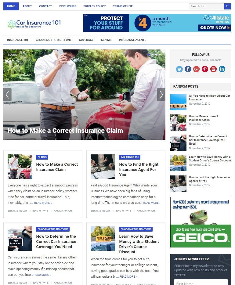 DFY AUTO INSURANCE WORDPRESS THEME+FREE SETUP PRE-DESIGNED BANNERS AND ADS