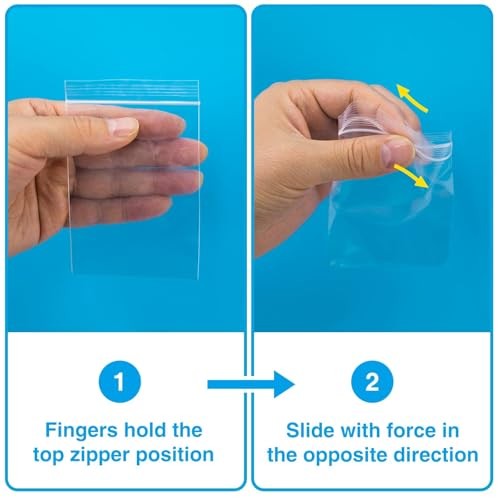 400pcs Clear Resealable Zip Bags 3 x 4 Inch 2 Mil Plastic Jewelry Storage Pouche