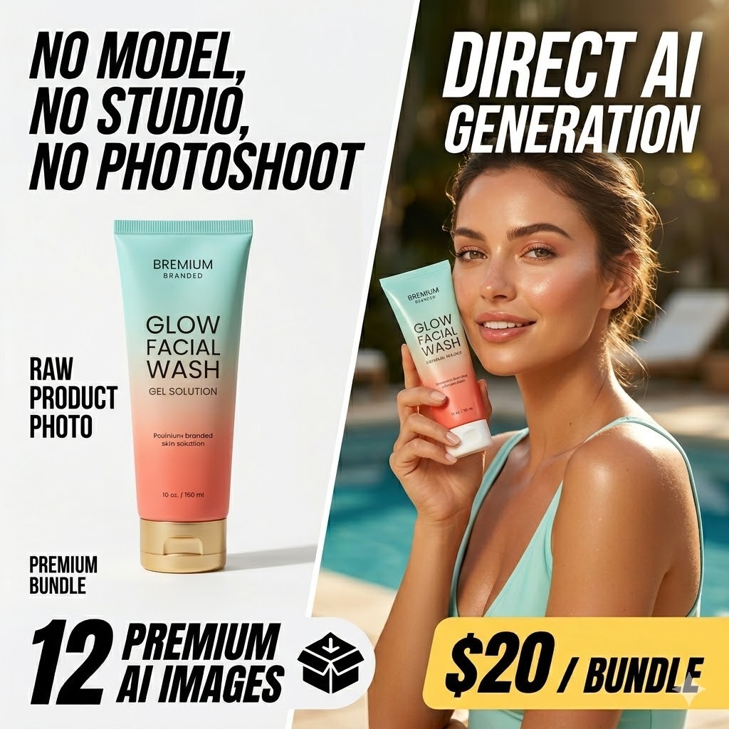 12x Custom AI Product Images | Premium E-Commerce Photoshoot Bundle