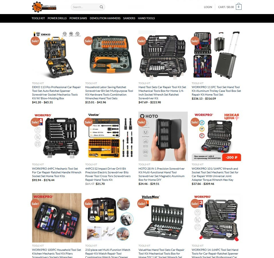 Tools Store DROP SHIPPING Ecommerce Website For Sale + Free Hosting
