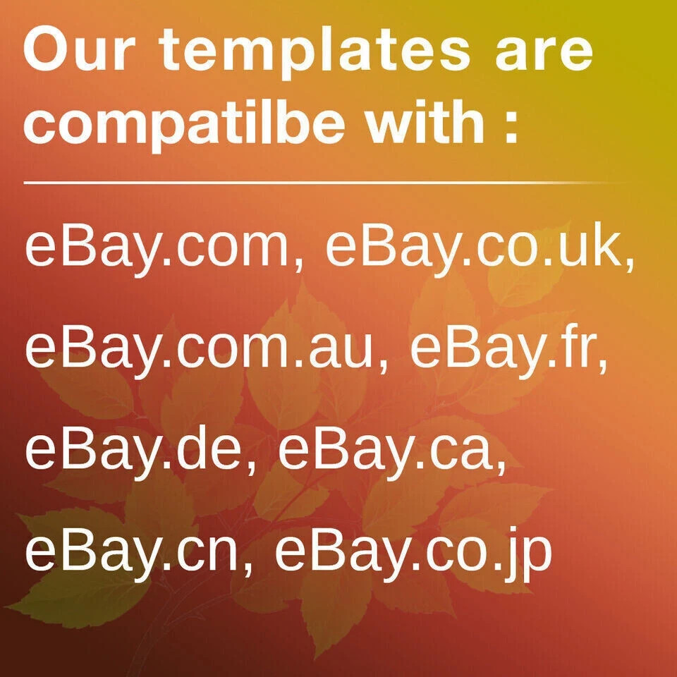 eBay Mobile Responsive Listing Templates Auction Gallery Html for Automobiles