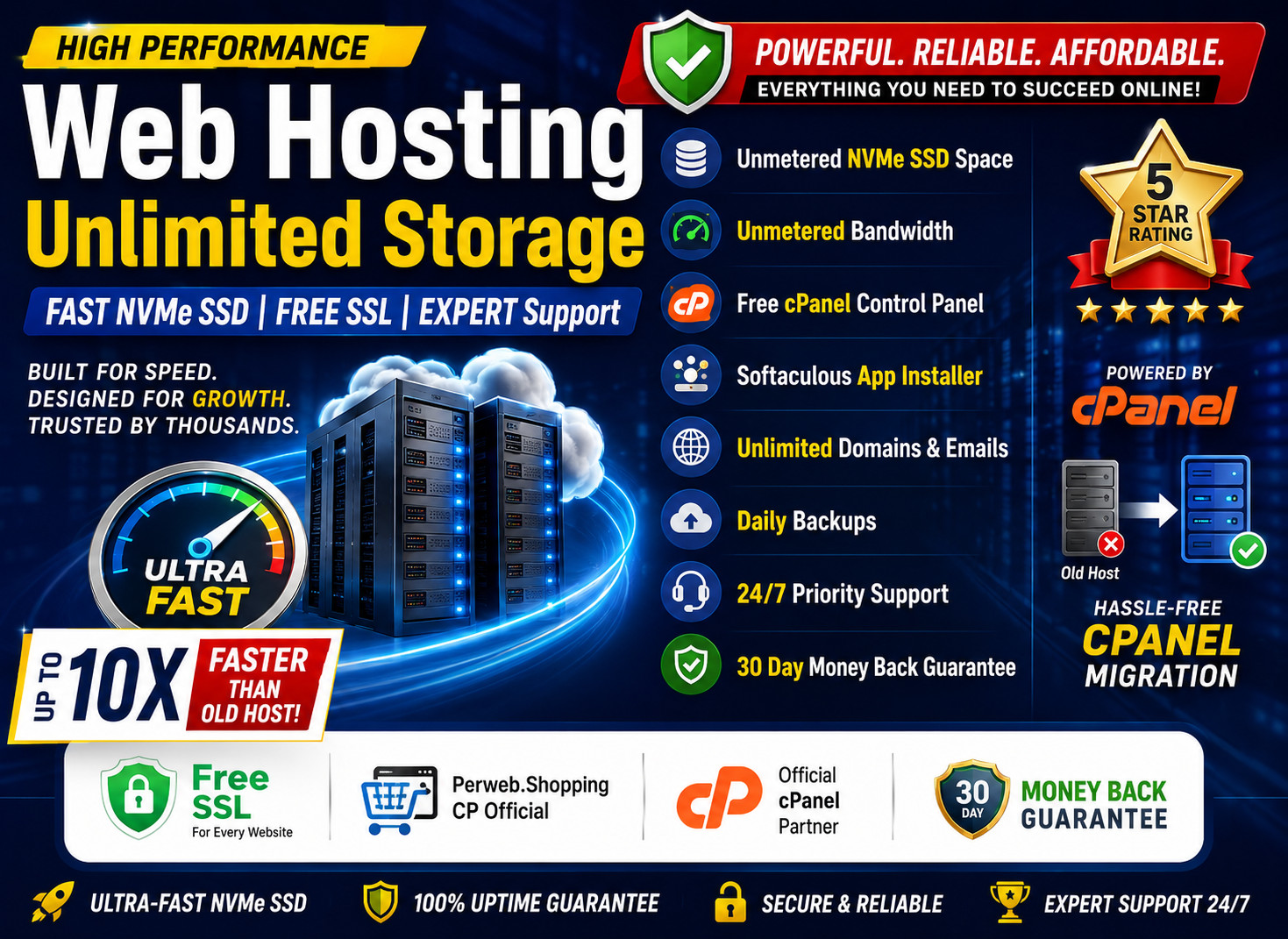 Web Hosting Unlimited Storage – 🚀 Fast SSD | 24/7 Support Included | $14.99/Yr