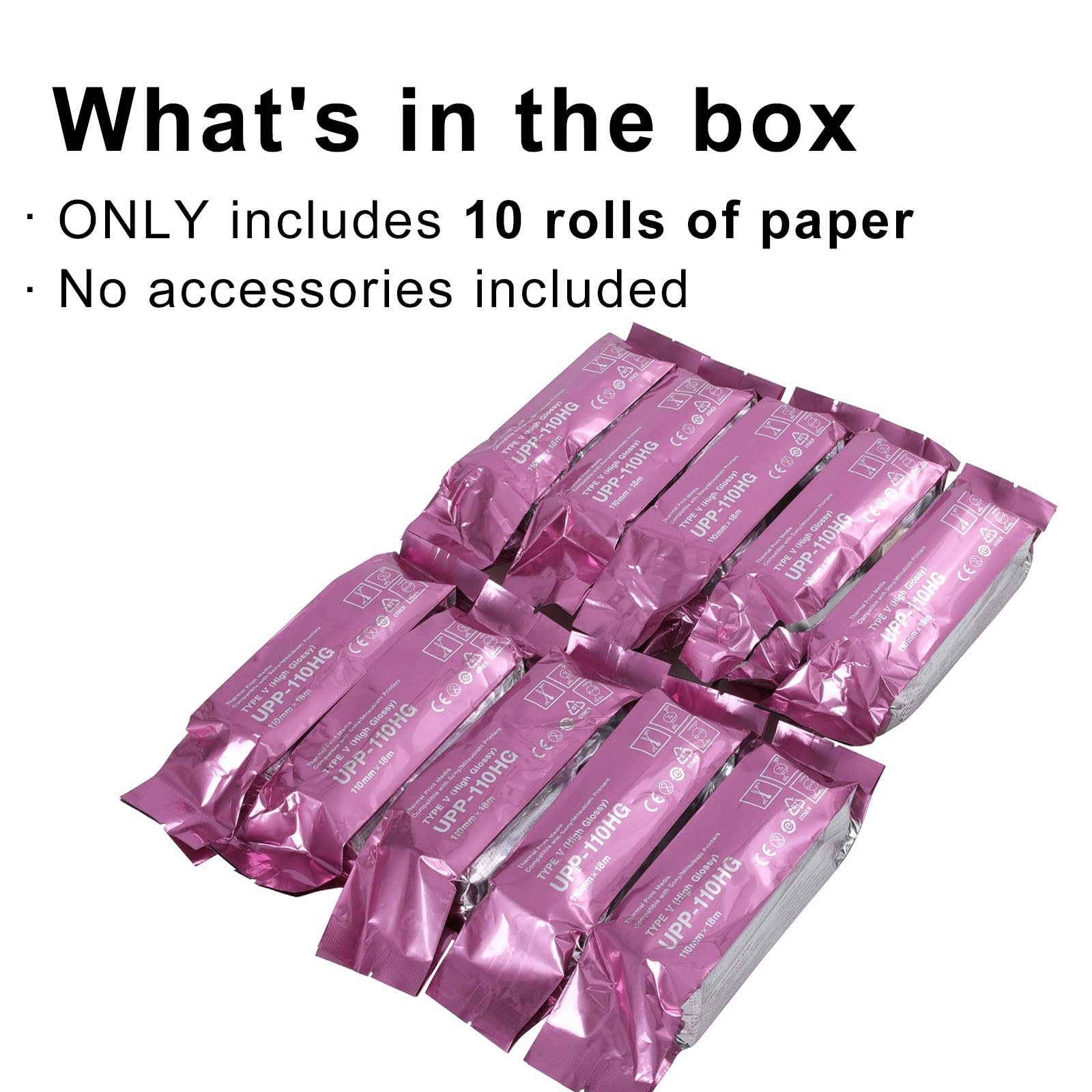 UPP-110HG Ultrasound Thermal Paper 110mm x 18m Sony Mitsubishi 10 Rolls Box