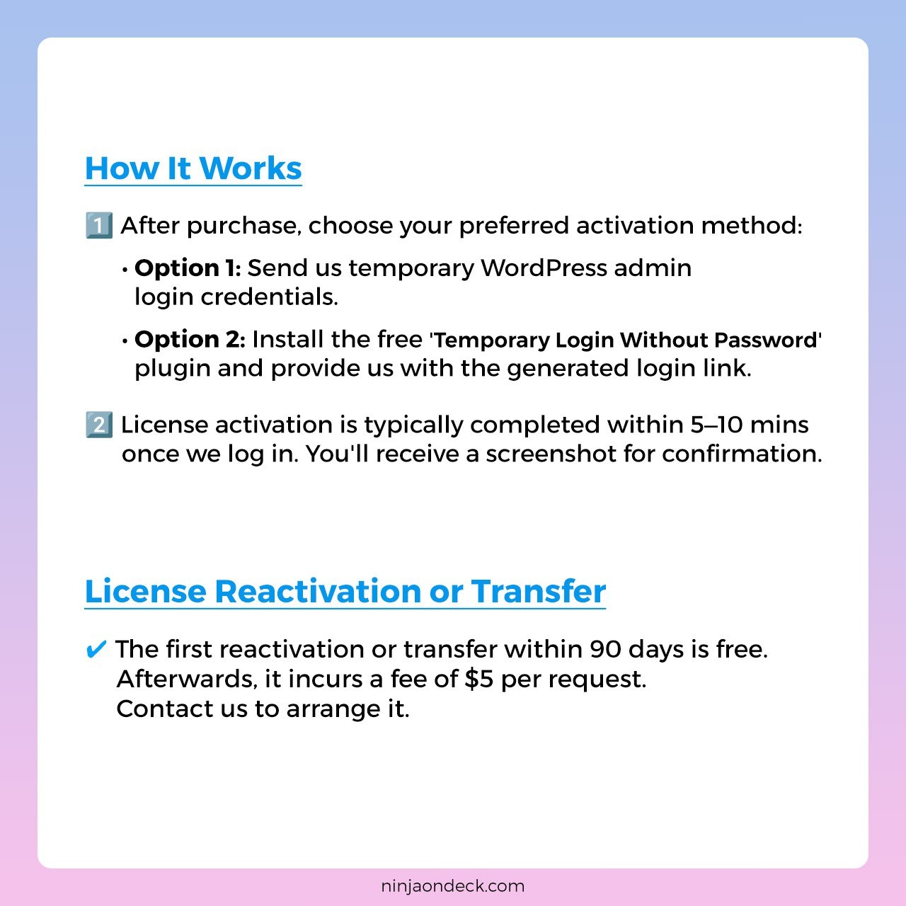 🥷 WP Rocket Official License Activation ‒ 1-Year / 2-Year
