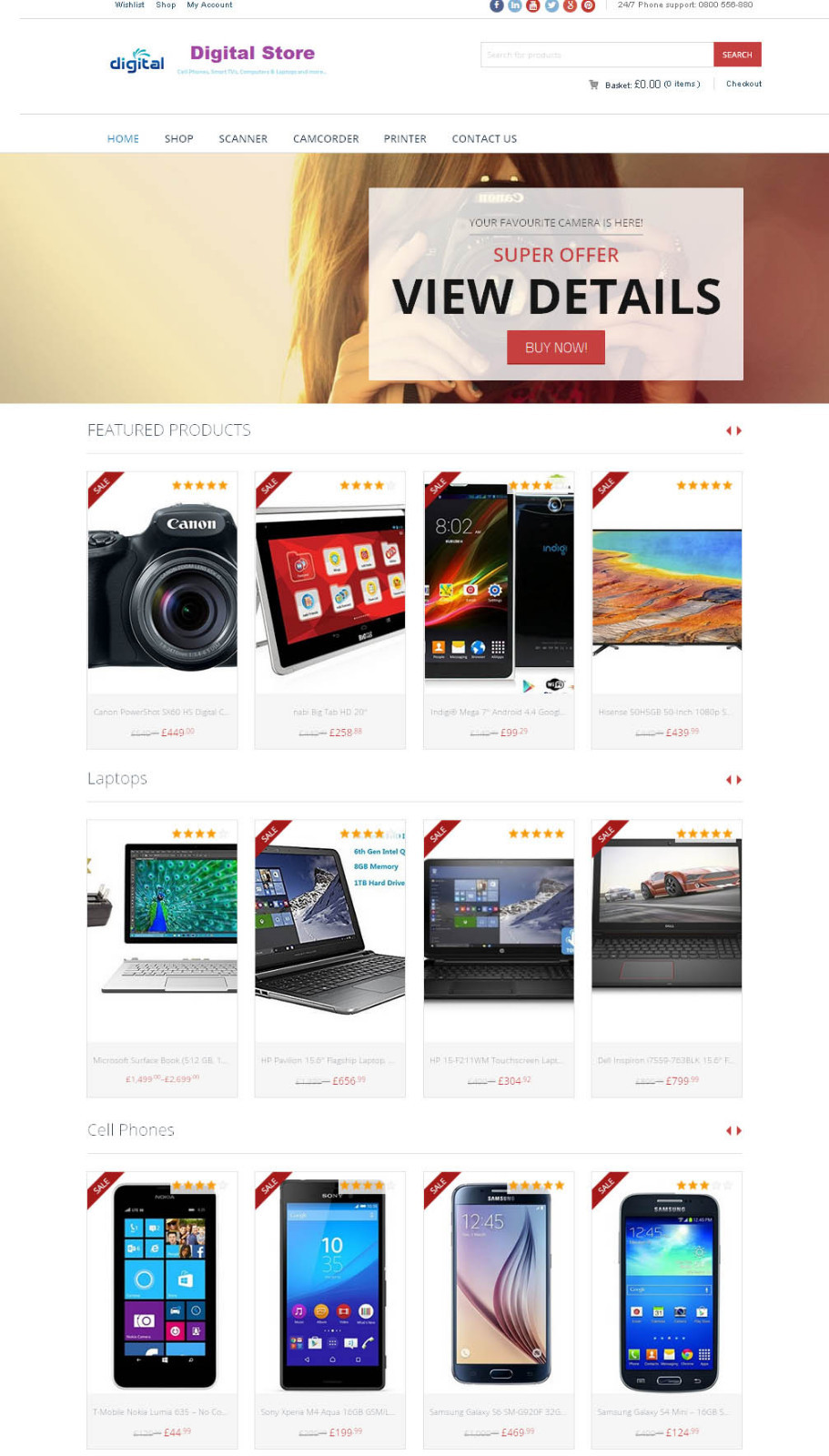 Electronics Store – Affiliate Website + Shopping Cart