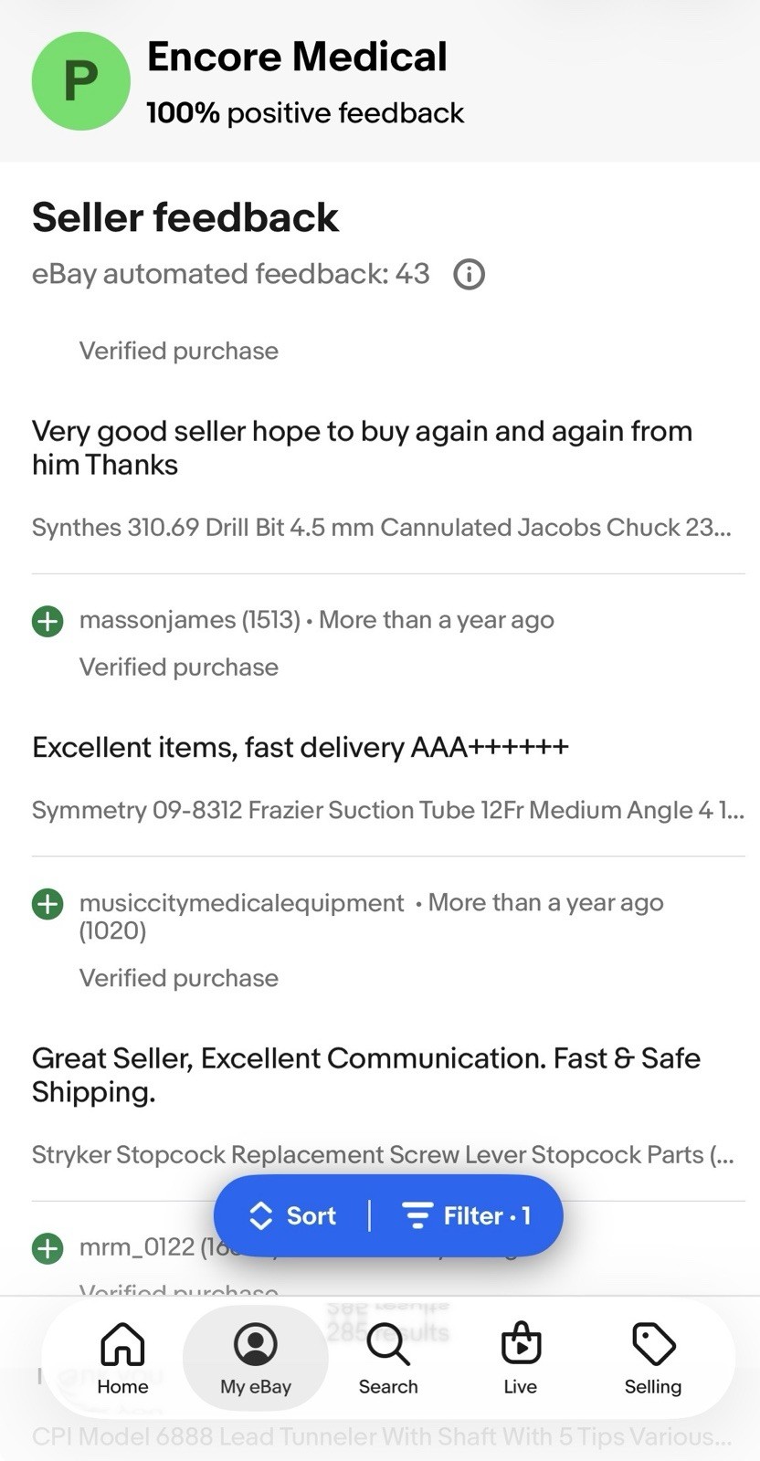 eBay Store For Sale Medical Surgical Equipment Device Parts 616 Active Listings