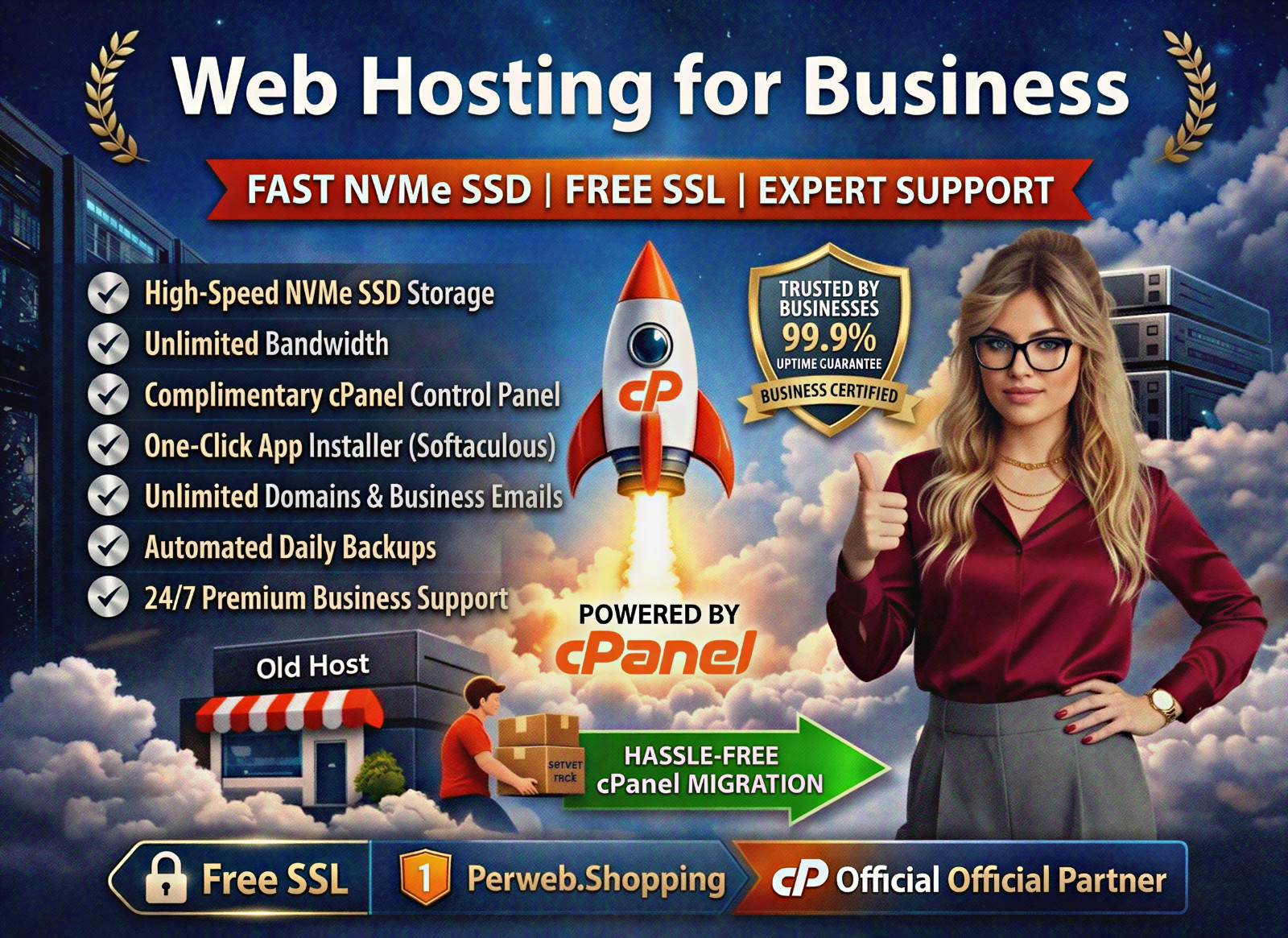 Web Hosting for Business – 📈 Unlimited SSD | SSL | 24/7 Support | $14.99/Year!
